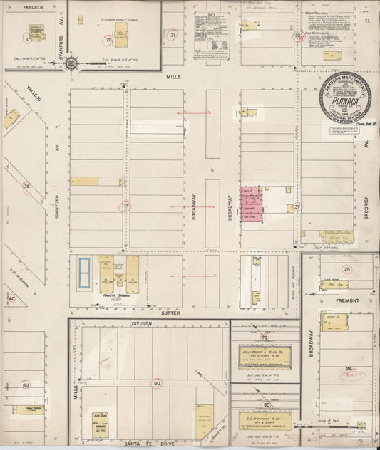 Sanborn Fire Insurance Map from Planada, Merced County, California. (1929) – Historic Sanborn Fire Insurance Map Print