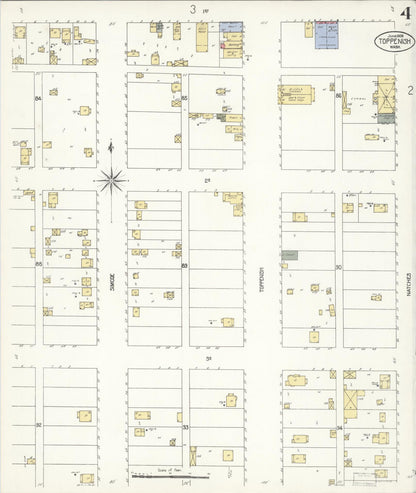 Sanborn Fire Insurance Map from Toppenish, Yakima County, Washington (1908), Sheet #0004 - Complete Map Set gallery image, historic Sanborn map, vintage wall art, Washington Washington