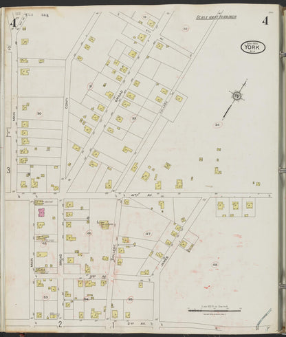 Sanborn Fire Insurance Map from York, Sumter County, Alabama (1924), Sheet #0004 - Complete Map Set gallery image, historic Sanborn map, vintage wall art, Alabama Alabama