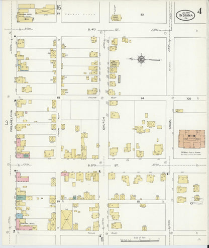 Sanborn Fire Insurance Map from Indiana, Indiana County, Pennsylvania (1910), Sheet #0004 - Complete Map Set gallery image, historic Sanborn map, vintage wall art, Pennsylvania Pennsylvania