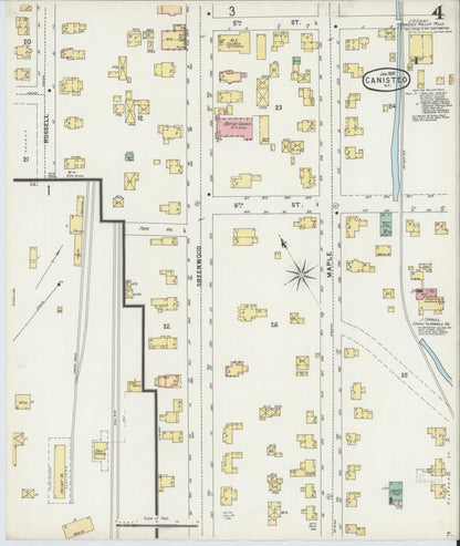 Sanborn Fire Insurance Map from Canisteo, Steuben County, New York (1897), Sheet #0004 - Complete Map Set gallery image, historic Sanborn map, vintage wall art, New York New York