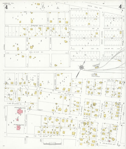 Sanborn Fire Insurance Map from McGregor, McLennan County, Texas (1932), Sheet #0004 - Historic Sanborn Fire Insurance Map Print, vintage old map wall art, antique decor, genealogy gift, Texas Texas map