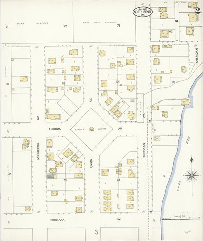 Sanborn Fire Insurance Map from North Bend, Coos County, Oregon (1907), Sheet #0002 - Complete Map Set gallery image, historic Sanborn map, vintage wall art, Oregon Oregon