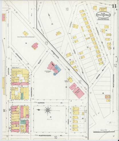 Sanborn Fire Insurance Map from Turtle Creek Valley, Allegheny County, Pennsylvania (1906), Sheet #0011 - Complete Map Set gallery image, historic Sanborn map, vintage wall art, Pennsylvania Pennsylvania