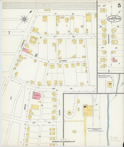 Sanborn Fire Insurance Map from Derry, Westmoreland County, Pennsylvania (1903), Sheet #0005 - Complete Map Set gallery image, historic Sanborn map, vintage wall art, Pennsylvania Pennsylvania