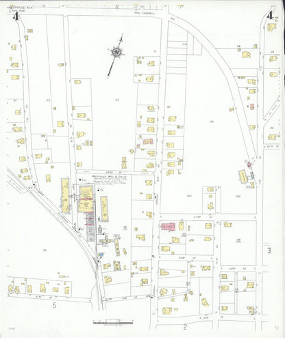 Sanborn Fire Insurance Map from Haleyville, Winston County, Alabama (1939), Sheet #0004 - Complete Map Set gallery image, historic Sanborn map, vintage wall art, Alabama Alabama