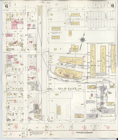 Sanborn Fire Insurance Map from Lamesa, Dawson County, Texas (1948), Sheet #0006 - Complete Map Set gallery image, historic Sanborn map, vintage wall art, Texas Texas