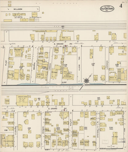 Sanborn Fire Insurance Map from Old Orchard, York County, Maine (1922), Sheet #0004 - Complete Map Set gallery image, historic Sanborn map, vintage wall art, Maine Maine