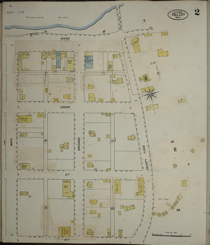Sanborn Fire Insurance Map from Fall City, King County, Washington (1908), Sheet #0002 - Complete Map Set gallery image, historic Sanborn map, vintage wall art, Washington Washington