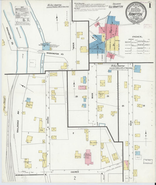 Sanborn Fire Insurance Map from Hampton, Hunterdon County, New Jersey. (1909) – Historic Sanborn Fire Insurance Map Print