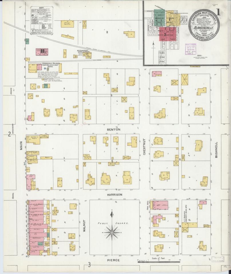 Sanborn Fire Insurance Map from Blandinsville, Mcdonough County, Illinois. (1906) – Map View