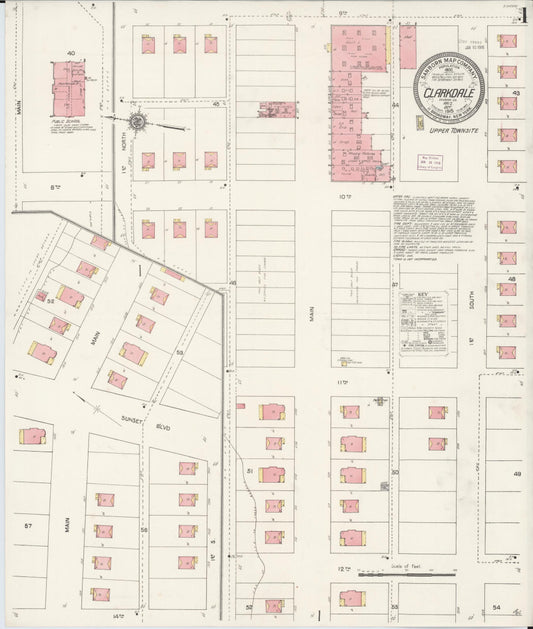 Sanborn Fire Insurance Map from Clarkdale, Yavapai County, Arizona (1915), Sheet #0001 - Complete Map Set gallery image, historic Sanborn map, vintage wall art, Arizona Arizona