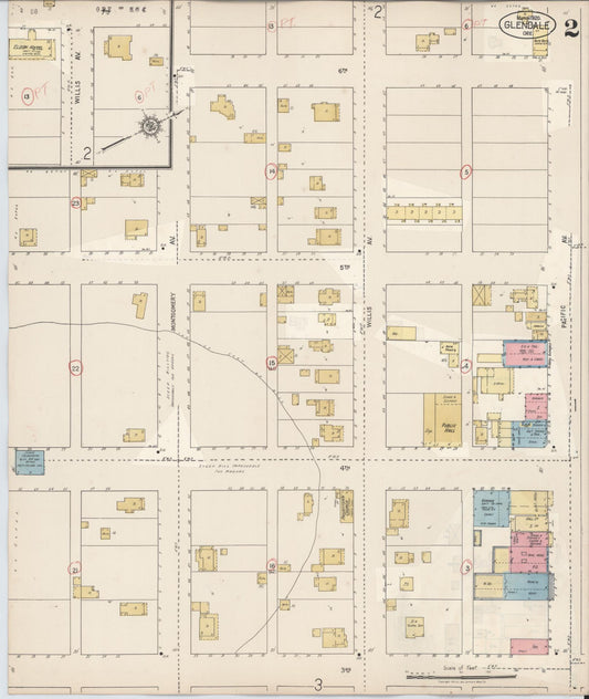 Sanborn Fire Insurance Map from Glendale, Douglas County, Oregon (1931), Sheet #0002 - Historic Sanborn Fire Insurance Map Print, vintage old map wall art, antique decor, genealogy gift, Oregon Oregon map