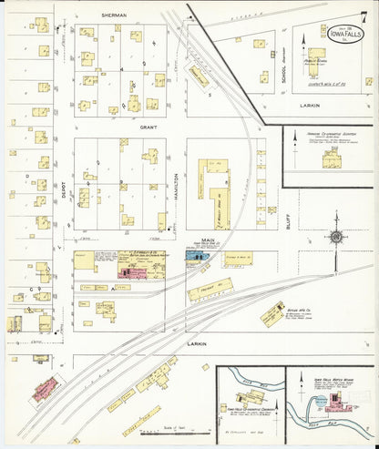 Sanborn Fire Insurance Map from Iowa Falls, Hardin County, Iowa (1911), Sheet #0007 - Historic Sanborn Fire Insurance Map Print