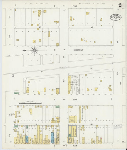 Sanborn Fire Insurance Map from Newkirk, Kay County, Oklahoma (1898), Sheet #0002 - Complete Map Set gallery image, historic Sanborn map, vintage wall art, Oklahoma Oklahoma