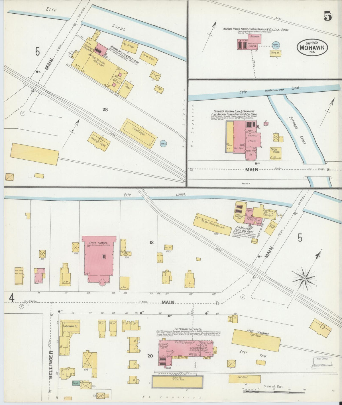 Sanborn Fire Insurance Map from Mohawk, Herkimer County, New York (1902), Sheet #0005 - Complete Map Set gallery image, historic Sanborn map, vintage wall art, New York New York