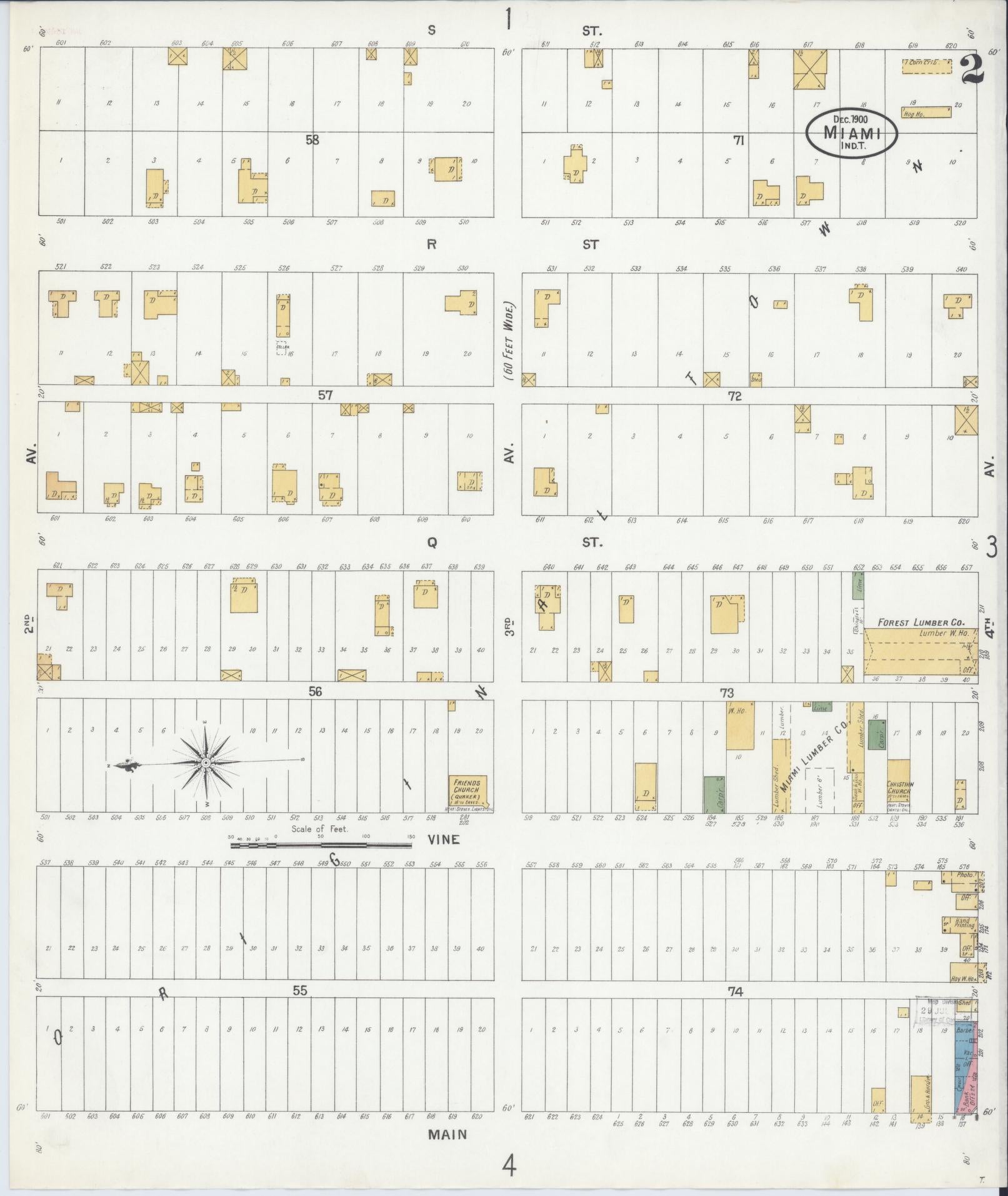 Sanborn Fire Insurance Map from Miami, Ottawa County, Oklahoma (1900), Sheet #0002 - Complete Map Set gallery image, historic Sanborn map, vintage wall art, Oklahoma Oklahoma