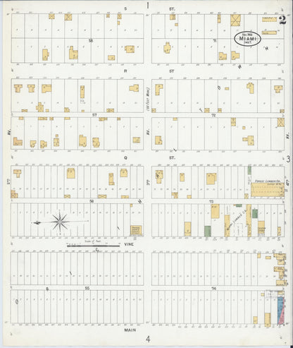 Sanborn Fire Insurance Map from Miami, Ottawa County, Oklahoma (1900), Sheet #0002 - Complete Map Set gallery image, historic Sanborn map, vintage wall art, Oklahoma Oklahoma