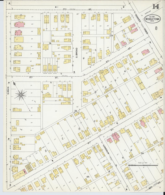 Sanborn Fire Insurance Map from Middletown, Butler County, Ohio (1901), Sheet #0014 - Historic Sanborn Fire Insurance Map Print, vintage old map wall art, antique decor, genealogy gift, Ohio Ohio map
