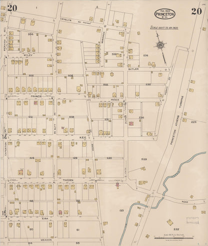 Sanborn Fire Insurance Map from Princeton, Mercer County, West Virginia (1923), Sheet #0020 - Complete Map Set gallery image, historic Sanborn map, vintage wall art, West Virginia West Virginia