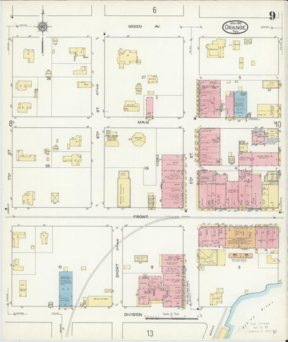 Sanborn Fire Insurance Map from Orange, Orange County, Texas (1914), Sheet #0009 - Complete Map Set gallery image, historic Sanborn map, vintage wall art, Texas Texas