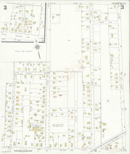 Sanborn Fire Insurance Map from Easthampton, Suffolk County, New York (1936), Sheet #0003 - Complete Map Set gallery image, historic Sanborn map, vintage wall art, New York New York