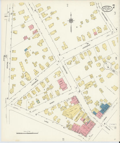 Sanborn Fire Insurance Map from Perry, Wyoming County, New York (1913), Sheet #0007 - Complete Map Set gallery image, historic Sanborn map, vintage wall art, Perry Wyoming
