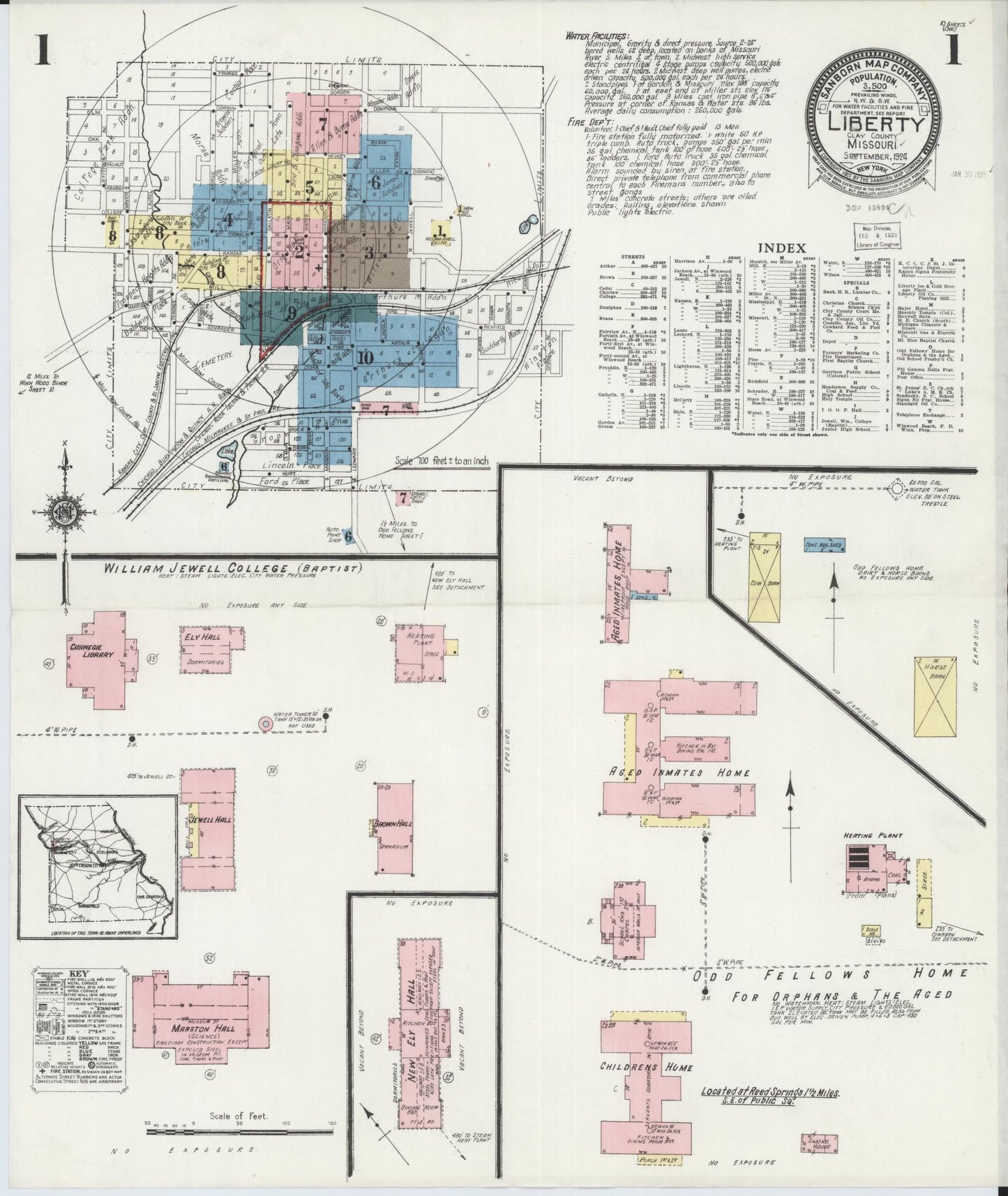 Sanborn Fire Insurance Map from Leadwood, Saint Francois County, Missouri (1927), Sheet #0001 - Historic Sanborn Fire Insurance Map Print, vintage old map wall art, antique decor, genealogy gift, Missouri Missouri map