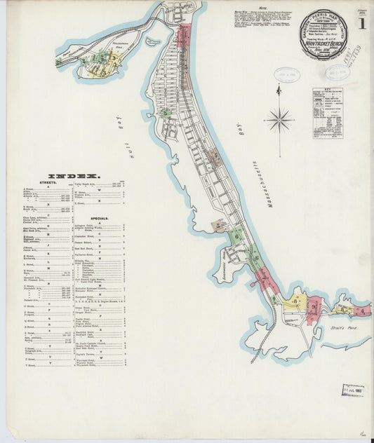 Sanborn Fire Insurance Map from Nantasket Beach, Plymouth County, Massachusetts. (1898) – Historic Sanborn Fire Insurance Map Print