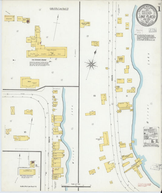 Sanborn Fire Insurance Map from Lake Placid, Essex County, New York. (1903) – Historic Sanborn Fire Insurance Map Print