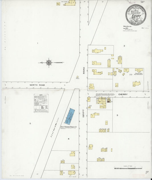 Sanborn Fire Insurance Map from Egypt, Monroe County, New York (1909), Sheet #0001 - Historic Sanborn Fire Insurance Map Print, vintage old map wall art, antique decor, genealogy gift, New York New York map