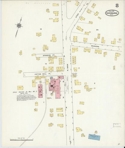 Sanborn Fire Insurance Map from Sherburne, Chenango County, New York (1911), Sheet #0008 - Complete Map Set gallery image, historic Sanborn map, vintage wall art, New York New York