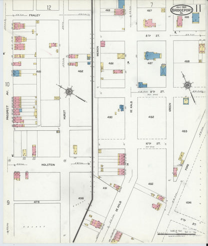 Sanborn Fire Insurance Map from Bridgeport, Montgomery County, Pennsylvania (1920), Sheet #0011 - Complete Map Set gallery image, historic Sanborn map, vintage wall art, Pennsylvania Pennsylvania