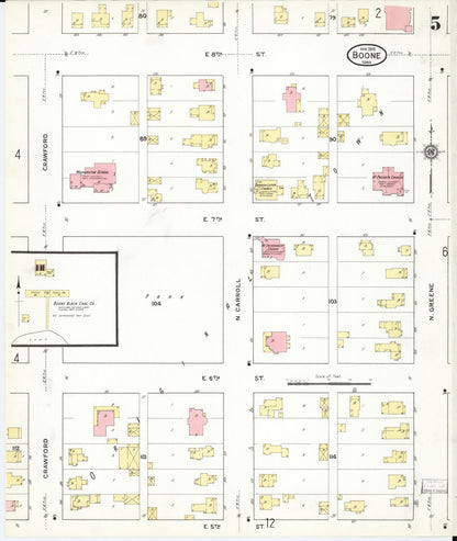 Sanborn Fire Insurance Map from Boone, Boone County, Iowa (1916), Sheet #0005 - Historic Sanborn Fire Insurance Map Print