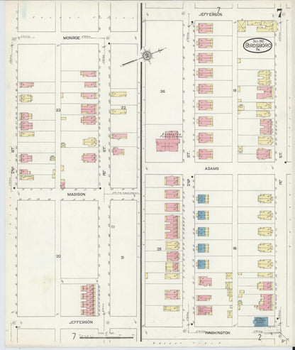 Sanborn Fire Insurance Map from Birdsboro, Berks County, Pennsylvania (1912), Sheet #0007 - Complete Map Set gallery image, historic Sanborn map, vintage wall art, Pennsylvania Pennsylvania