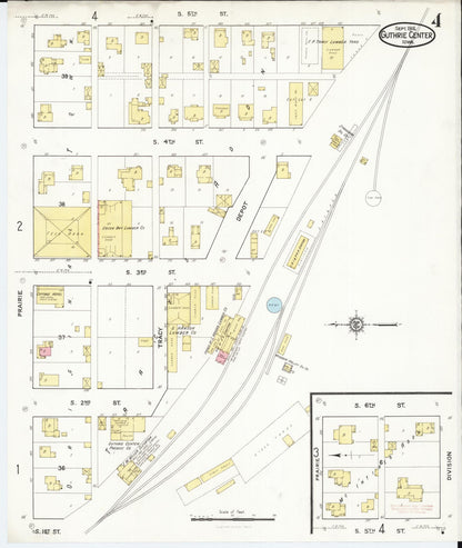 Sanborn Fire Insurance Map from Guthrie Center, Guthrie County, Iowa (1916), Sheet #0004 - Historic Sanborn Fire Insurance Map Print