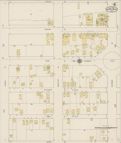 Sanborn Fire Insurance Map from North Bend, Coos County, Oregon (1920), Sheet #0004 - Complete Map Set gallery image, historic Sanborn map, vintage wall art, Oregon Oregon