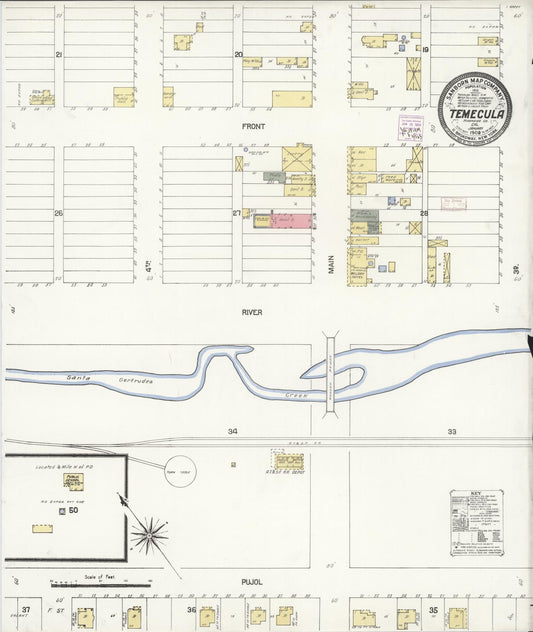 Sanborn Fire Insurance Map from Temecula, Riverside County, California. (1909) – Historic Sanborn Fire Insurance Map Print