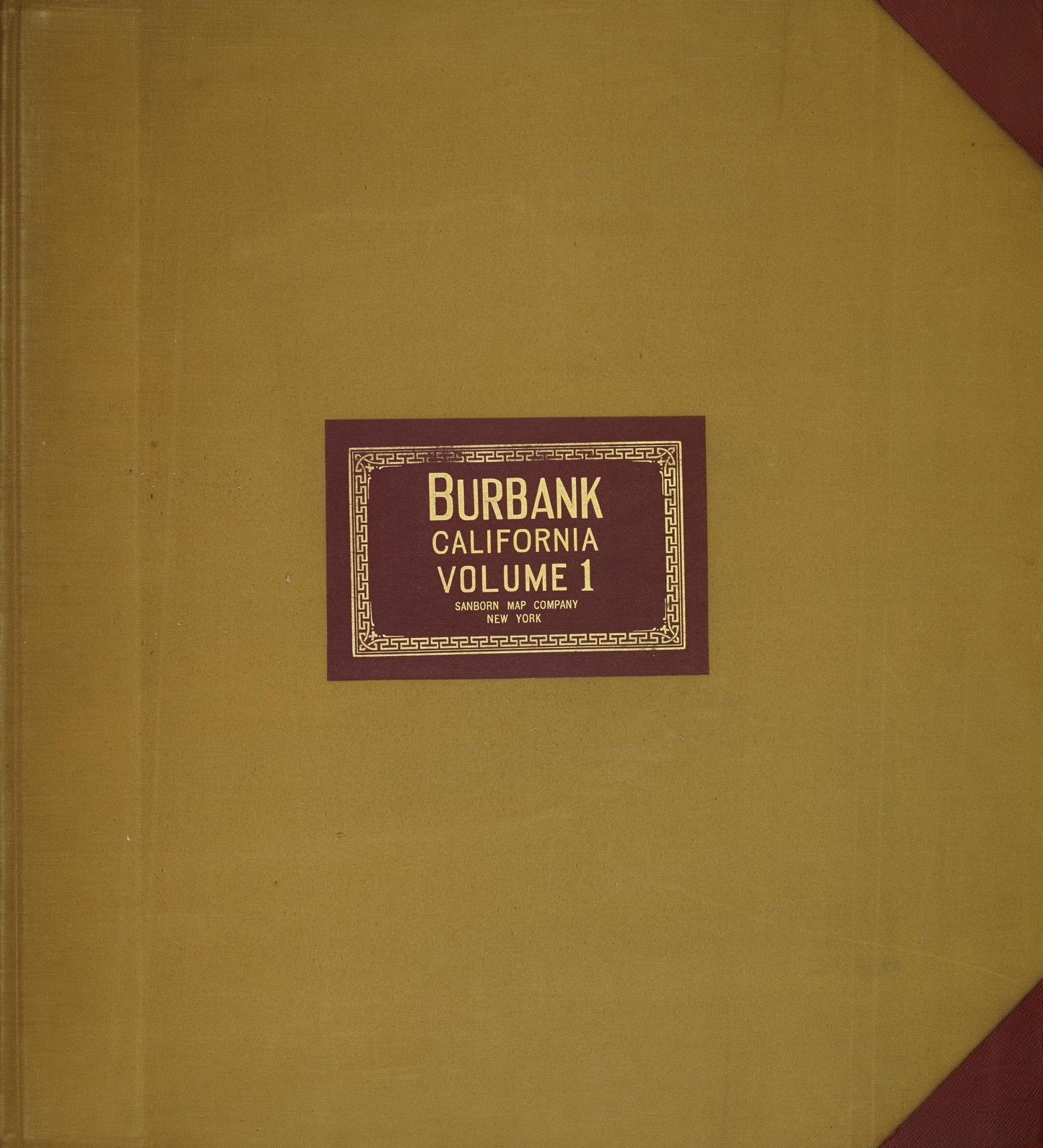 Sanborn Fire Insurance Map from Burbank, Los Angeles County, California (1950), Sheet #0001 - Historic Sanborn Fire Insurance Map Print, vintage old map wall art, antique decor, genealogy gift, California California map