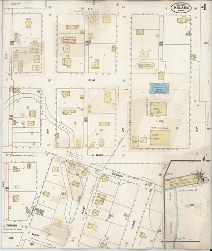 Sanborn Fire Insurance Map from Kalama, Cowlitz County, Washington (1930), Sheet #0004 - Complete Map Set gallery image, historic Sanborn map, vintage wall art, Washington Washington