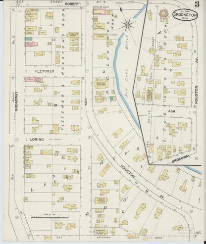 Sanborn Fire Insurance Map from Crookston, Polk County, Minnesota (1890), Sheet #0003 - Complete Map Set gallery image, historic Sanborn map, vintage wall art, Minnesota Minnesota