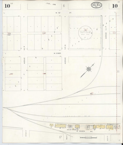 Sanborn Fire Insurance Map from Del Rio, Val Verde County, Texas (1948), Sheet #0010 - Complete Map Set gallery image, historic Sanborn map, vintage wall art, Texas Texas