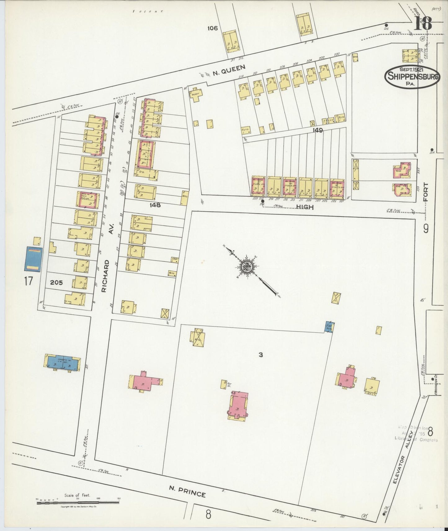 Sanborn Fire Insurance Map from Shippensburg, Cumberland And Franklin Counties, Pennsylvania (1921), Sheet #0018 - Complete Map Set gallery image, historic Sanborn map, vintage wall art, Counties Pennsylvania