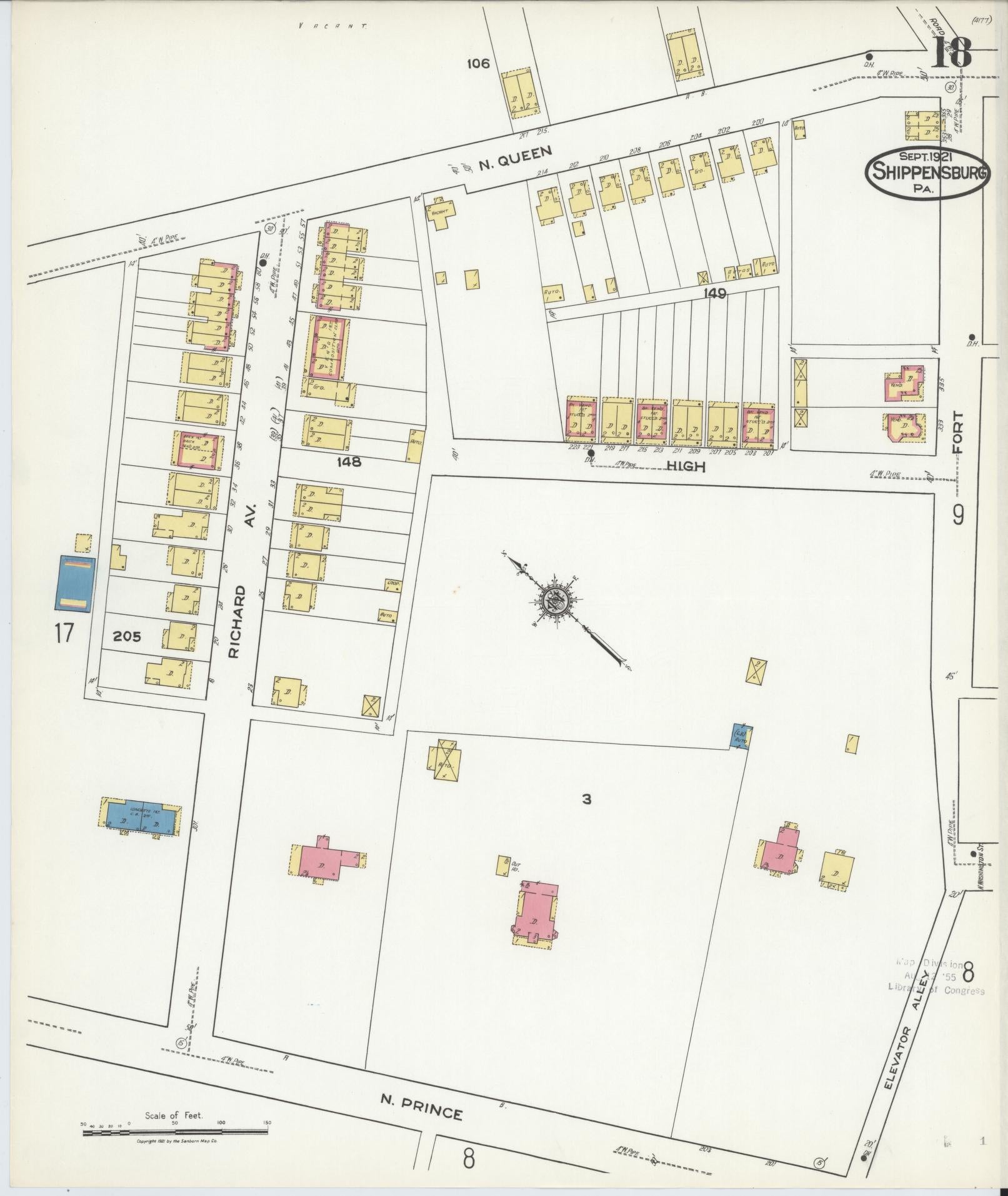 Sanborn Fire Insurance Map from Shippensburg, Cumberland And Franklin Counties, Pennsylvania (1921), Sheet #0018 - Complete Map Set gallery image, historic Sanborn map, vintage wall art, Counties Pennsylvania