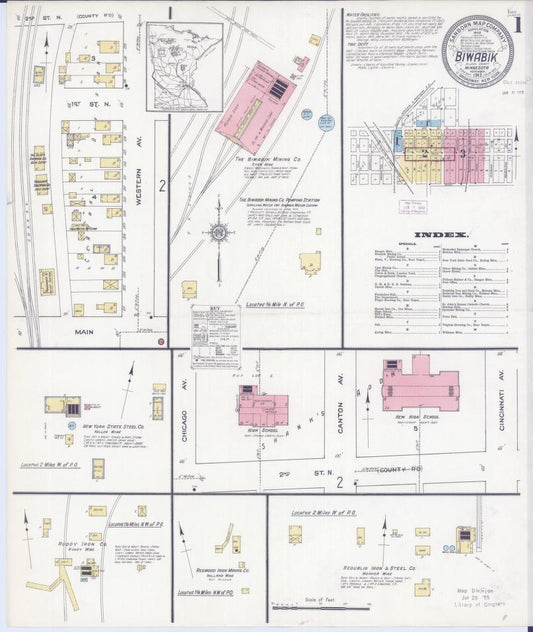 Sanborn Fire Insurance Map from Biwabik, Saint Louis County, Minnesota. (1912) – Map View