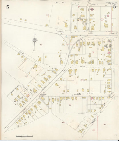 Sanborn Fire Insurance Map from Blackville, Barnwell County, South Carolina (1943), Sheet #0005 - Complete Map Set gallery image, historic Sanborn map, vintage wall art, South Carolina South Carolina