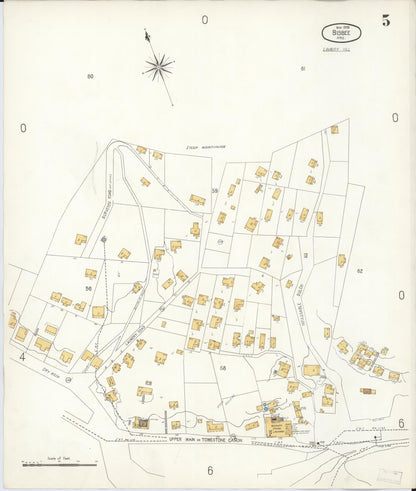 Sanborn Fire Insurance Map from Bisbee, Cochise County, Arizona (1906), Sheet #0005 - Complete Map Set gallery image, historic Sanborn map, vintage wall art, Arizona Arizona