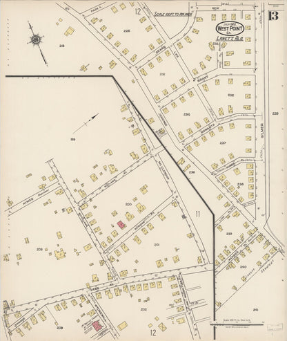 Sanborn Fire Insurance Map from West Point, Troup County, Georgia (1922), Sheet #0013 - Complete Map Set gallery image, historic Sanborn map, vintage wall art, Alabama Alabama