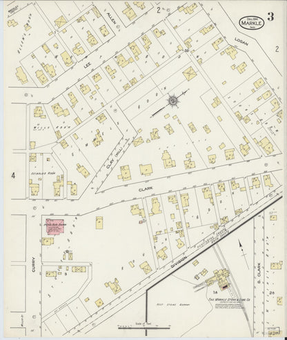 Sanborn Fire Insurance Map from Markle, Huntington County, Indiana (1914), Sheet #0003 - Complete Map Set gallery image, historic Sanborn map, vintage wall art, Indiana Indiana