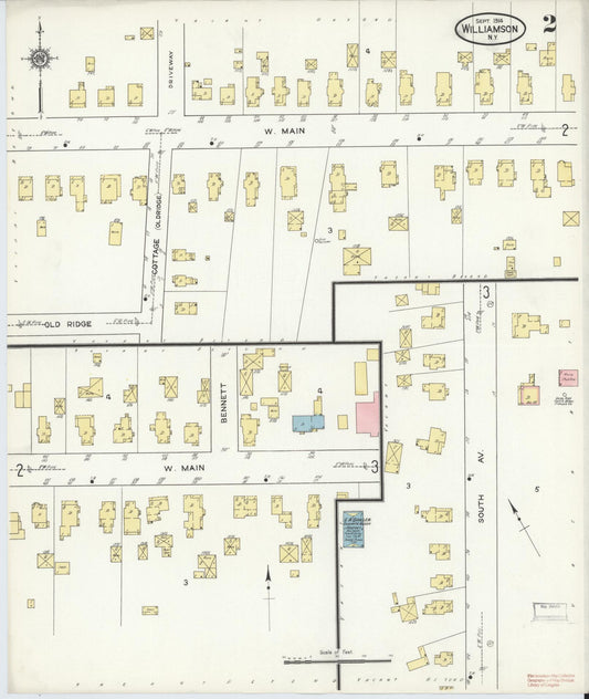 Sanborn Fire Insurance Map from Williamson, Wayne County, New York (1914), Sheet #0002 - Historic Sanborn Fire Insurance Map Print, vintage old map wall art, antique decor, genealogy gift, New York New York map